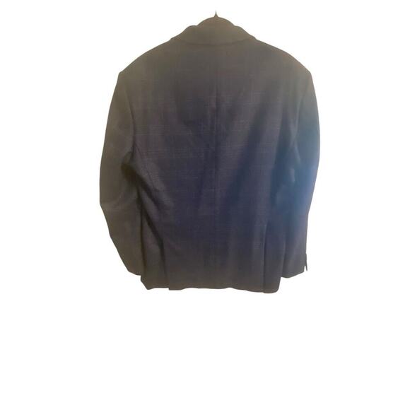 Jos A Bank 1905 Brrr Comfort Tailored Wool Blazer Navy Windowpane Men’s 44L - Picture 4 of 16